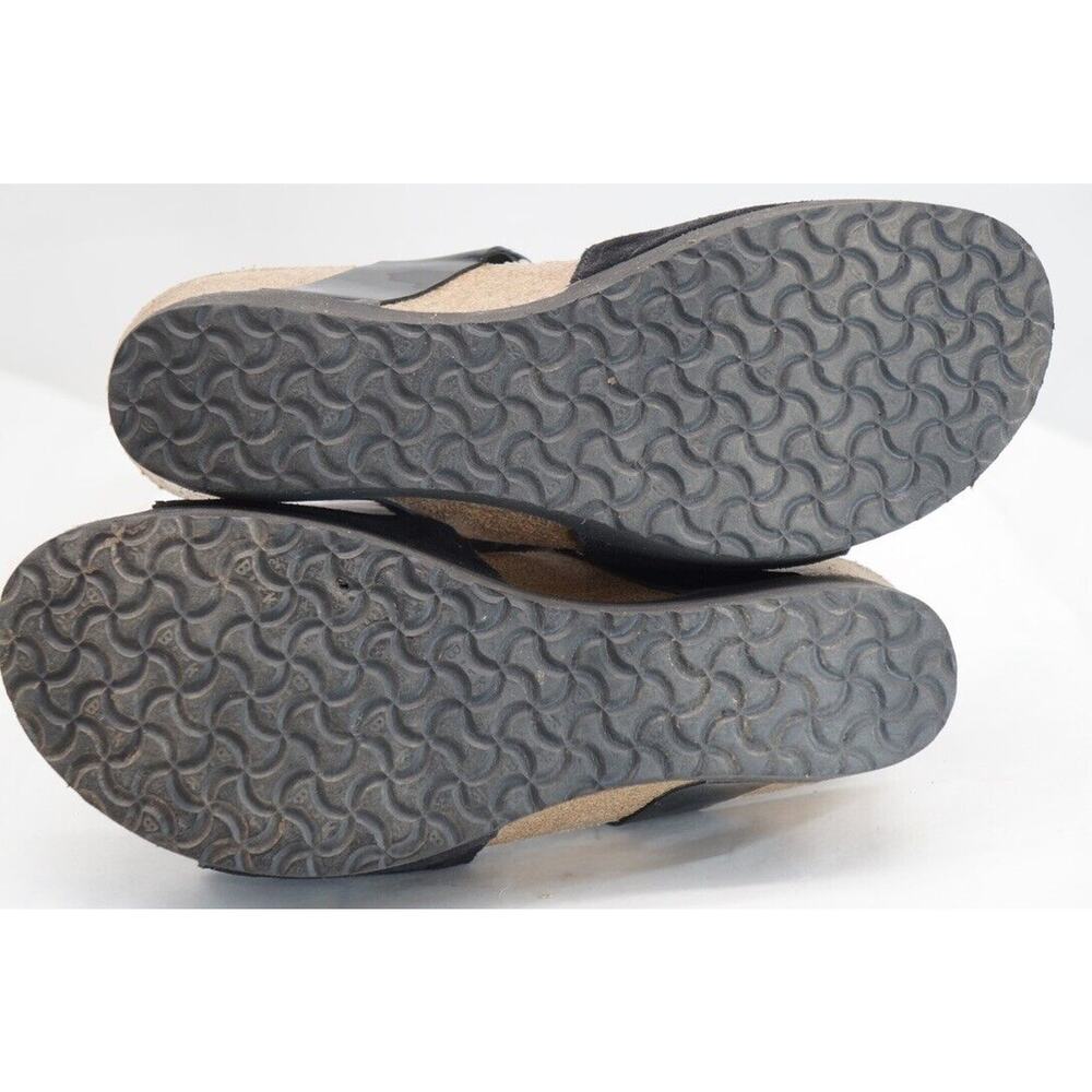 Papillio By Birkenstock Lana Black Leather Wedge Sandals Size 38 US 7 - Picture 10 of 10